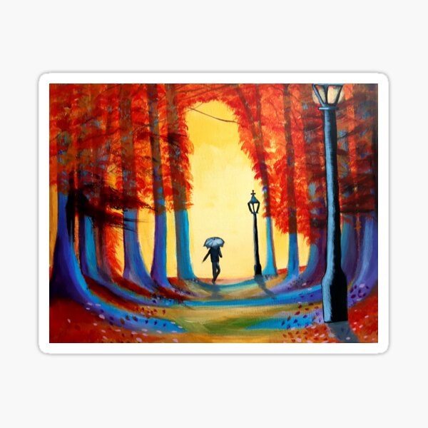 The colours of Autumn beautiful vibrant colourful Sticker