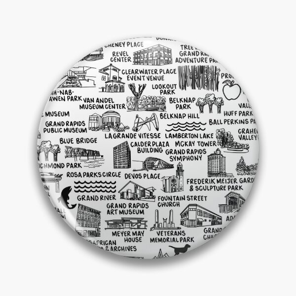 Item preview, Grand Rapids Map designed and sold by fiberandgloss.