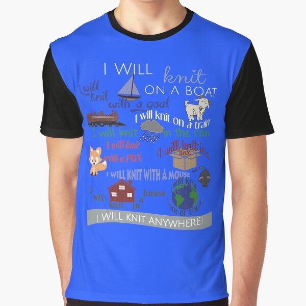 Knitting Products: I Will Knit on a Boat Graphic T-Shirt