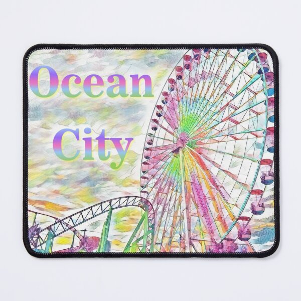 Item preview, Colorful Ocean City New Jersey Ferris Wheel  designed and sold by LeslieMac713.
