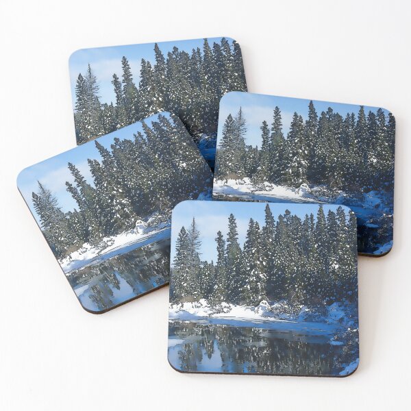 Item preview, Cool Blue Shadows - Riverbank Winter Forest designed and sold by Georgia Mizuleva.