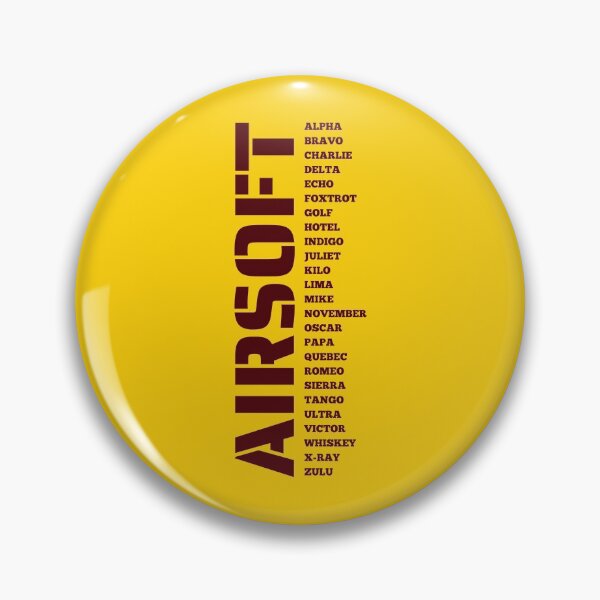 Item preview, Yellow on Red Airsoft callsign A to z - Airsoft by Design Specialist series designed and sold by AirsoftBD.