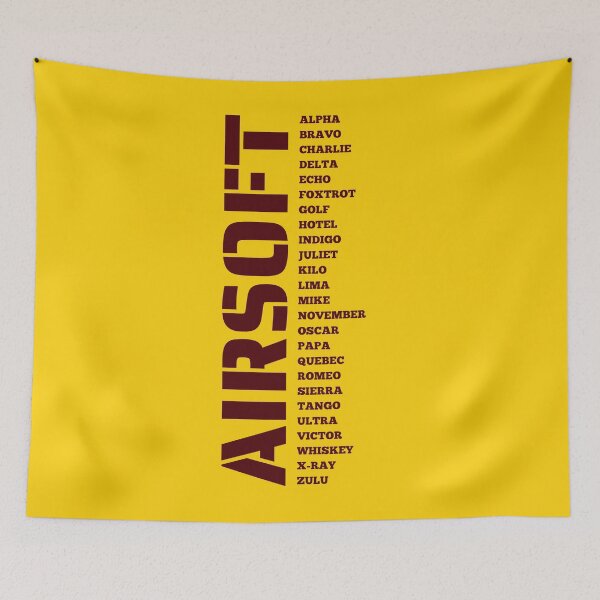 Item preview, Yellow on Red Airsoft callsign  A to z - Airsoft by Design Specialist series designed and sold by AirsoftBD.