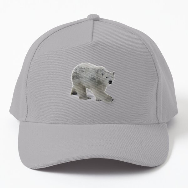 Polar Bear and Mountains Baseball Cap
