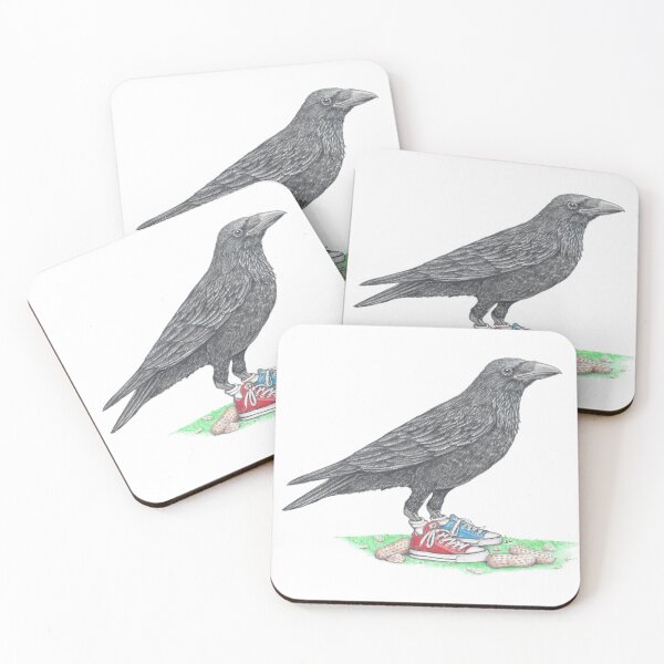 Item preview, Crow in Mismatched Chucks designed and sold by JimsBirds.
