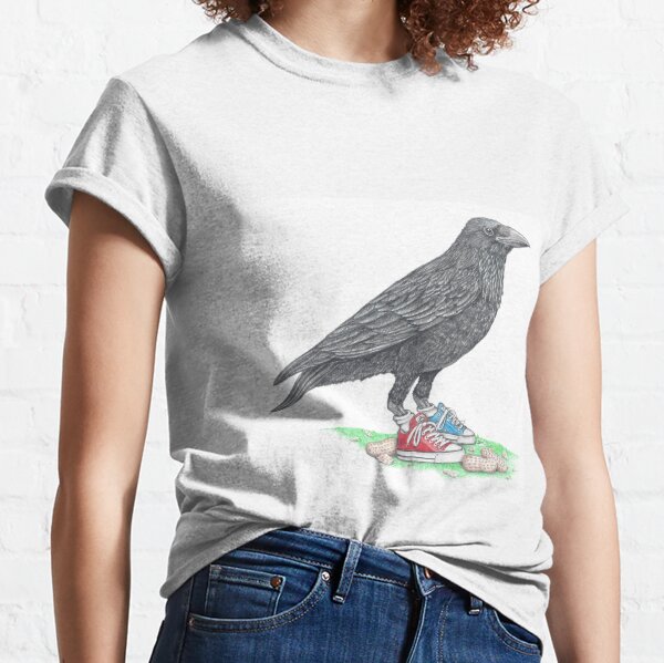Crow in Mismatched Chucks Classic T-Shirt