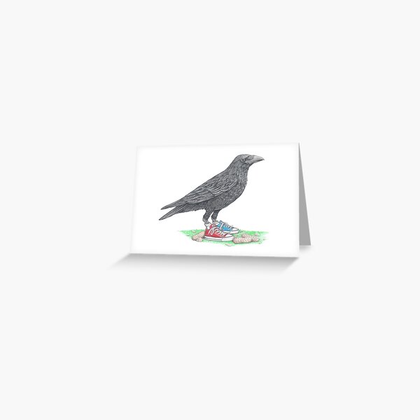 Item preview, Crow in Mismatched Chucks designed and sold by JimsBirds.