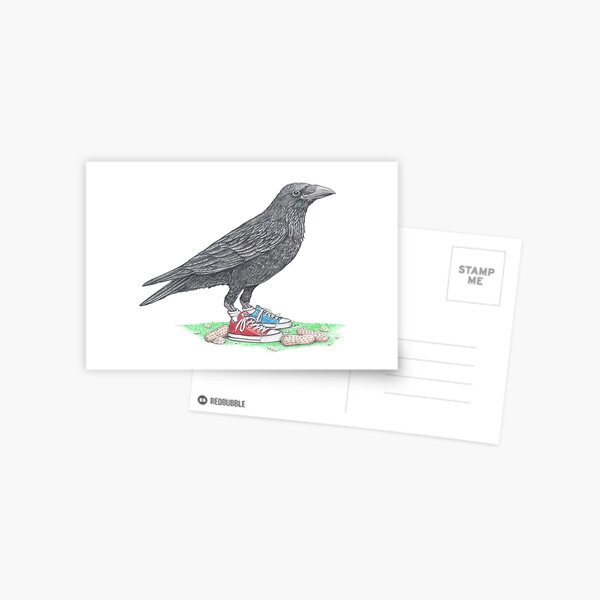 Item preview, Crow in Mismatched Chucks designed and sold by JimsBirds.