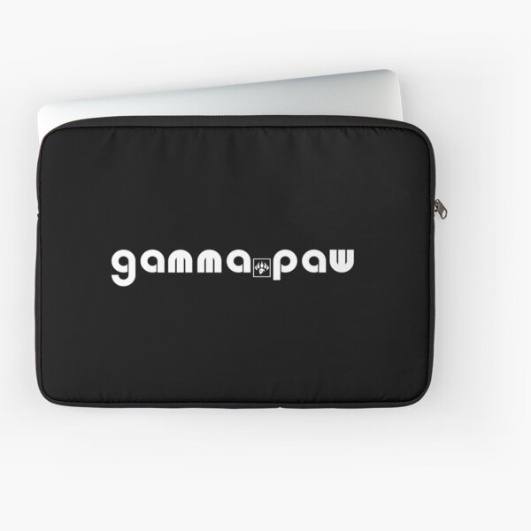 White GAMMA PAW logo text Laptop Sleeve