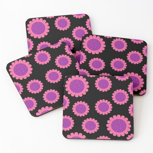Item preview, Pink flowers - floral fun colours pattern designed and sold by Hanger52.