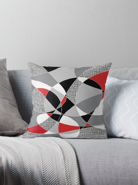 Aperçu de l'œuvre Aléatoirement Retro II Rouge Gris Noir Blanc créée et vendue par QuestingPixel.