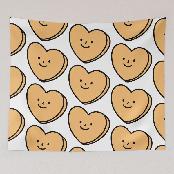 Item preview, Yellow Heart with Face | Quirky Heart designed and sold by smileyfriend.