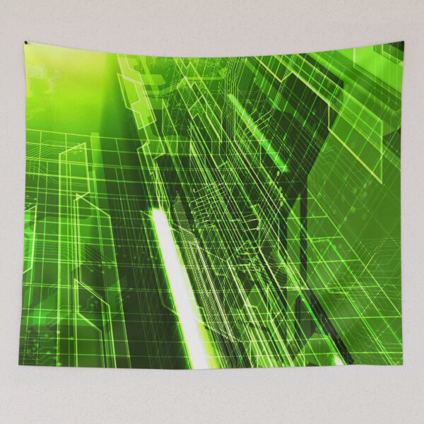 Item preview, Deep Inside Electrical Network Digital Art - Jade designed and sold by NexusArts.