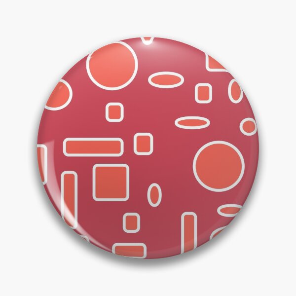 Item preview, All-Over Light Red Circles, Oblong Shapes, Square Shapes on a Ruby Red background Design designed and sold by ThisNThatImages.