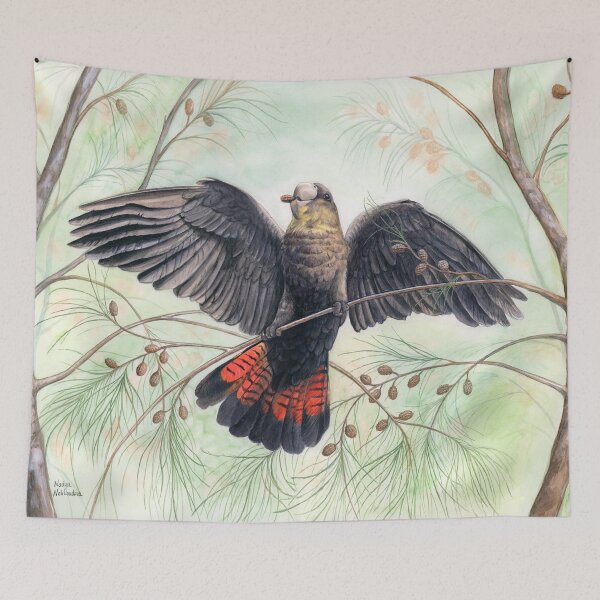 Item preview, Glossy Black Cockatoo art by Nadya Neklioudova designed and sold by Nadya Neklioudova.