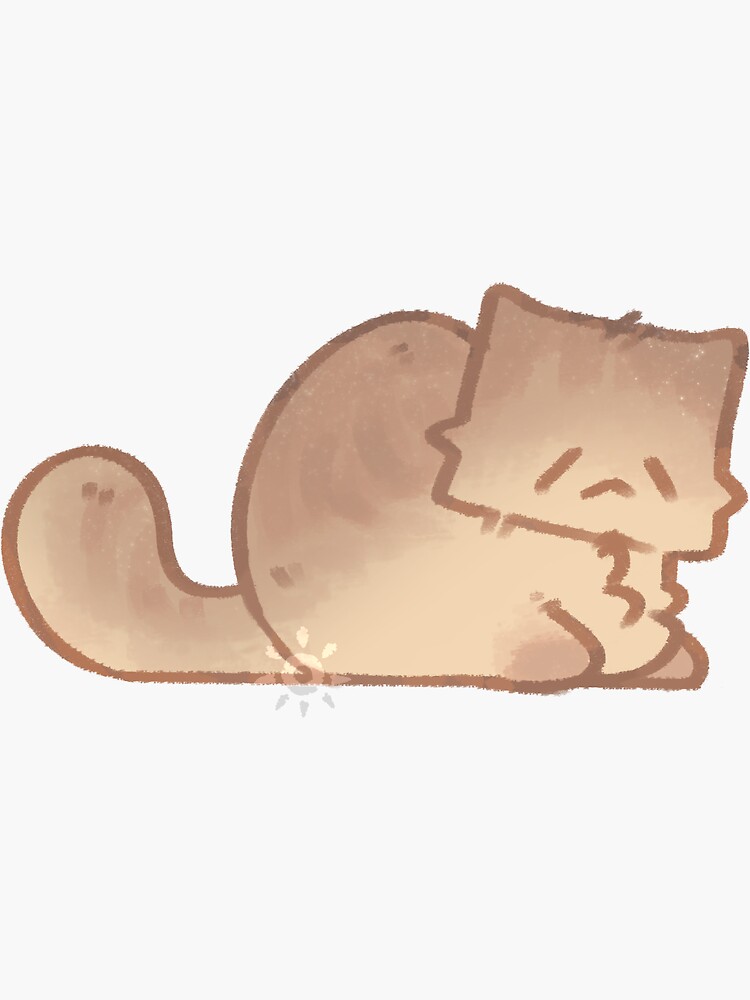 "Cute Cat Dessert Sticker" Sticker for Sale by sunsetauden Redbubble