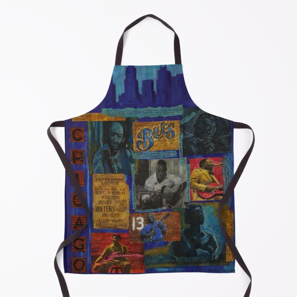 Item preview, Chicago Blues, Mixed media and collage: Muddy Waters, Little Walter, Hound Dog Taylor and Howling Wolf designed and sold by AliSullivanArt.