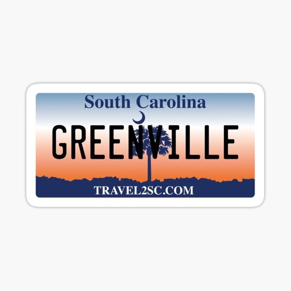 Item preview, Greenville, South Carolina License Plate designed and sold by Avery Brown Design.