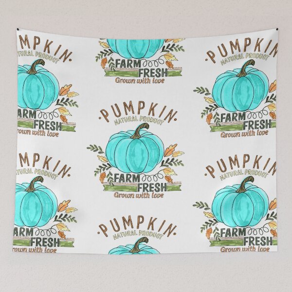 Item preview, Pumpkin farm fresh teal, Halloween collection  designed and sold by Lillieoandco.