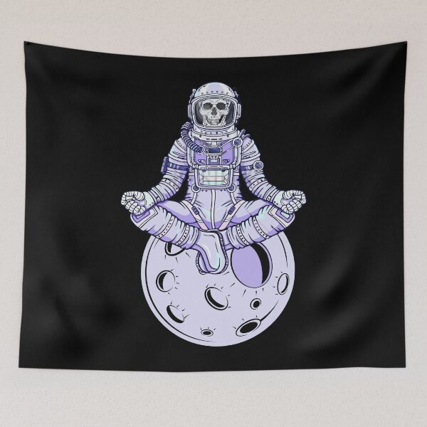 Item preview, Cosmonaut chilling (Meditating Skeleton) designed and sold by newtree.