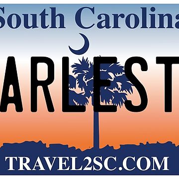 Artwork thumbnail, Charleston, South Carolina License Plate by Avery Brown Design