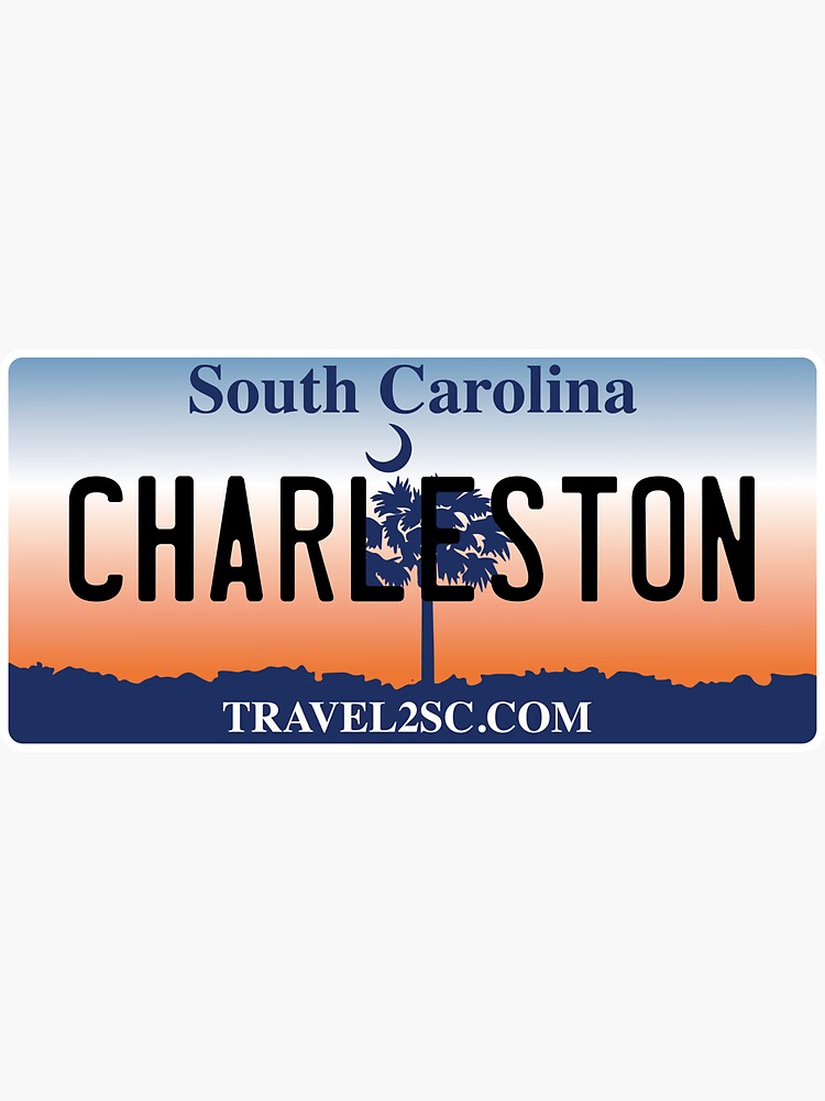 Thumbnail 3 of 3, Sticker, Charleston, South Carolina License Plate designed and sold by averyb7.