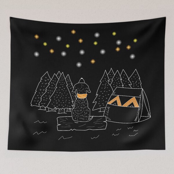 Item preview, Happiness is camping with my dog designed and sold by DarkTonight.