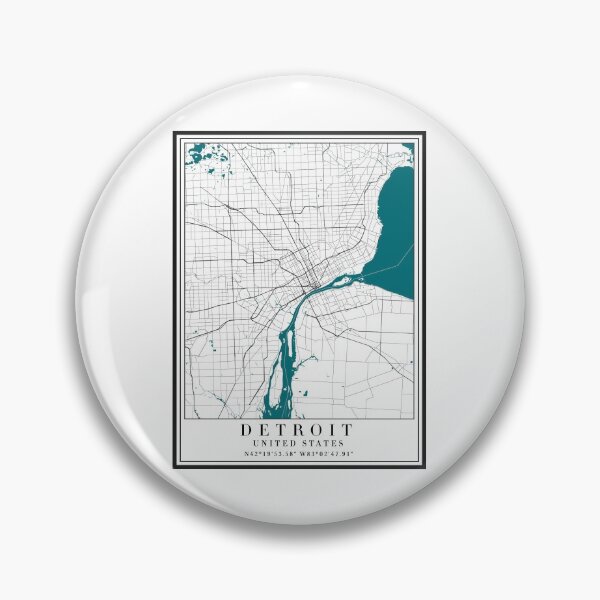 Item preview, Detroit City Map designed and sold by majesthetic.