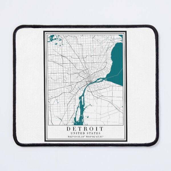 Item preview, Detroit City Map designed and sold by majesthetic.