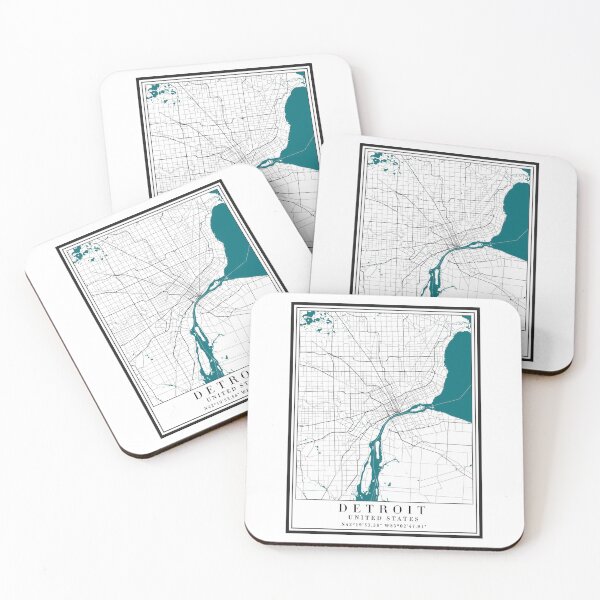 Item preview, Detroit City Map designed and sold by majesthetic.