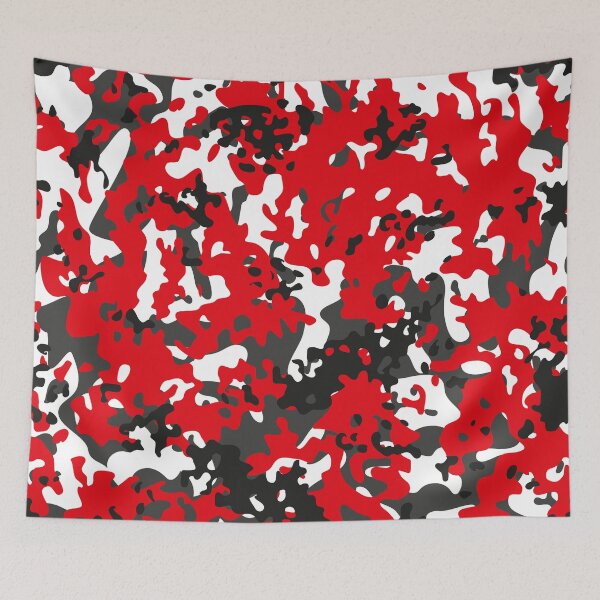 Item preview, Camouflage Red Grey Black White Street Camo designed and sold by Cyberty.