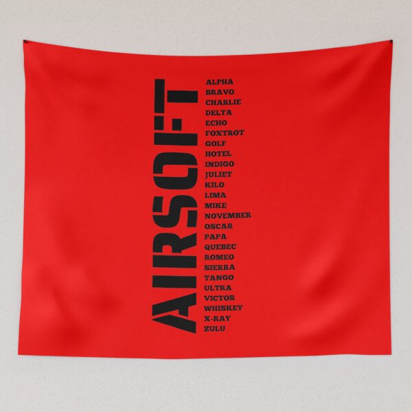 Item preview, Red Airsoft callsign  A to z - Airsoft by Design Specialist series designed and sold by AirsoftBD.