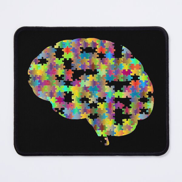 Item preview, Brain Puzzle (on black) designed and sold by ColorfulCortex.