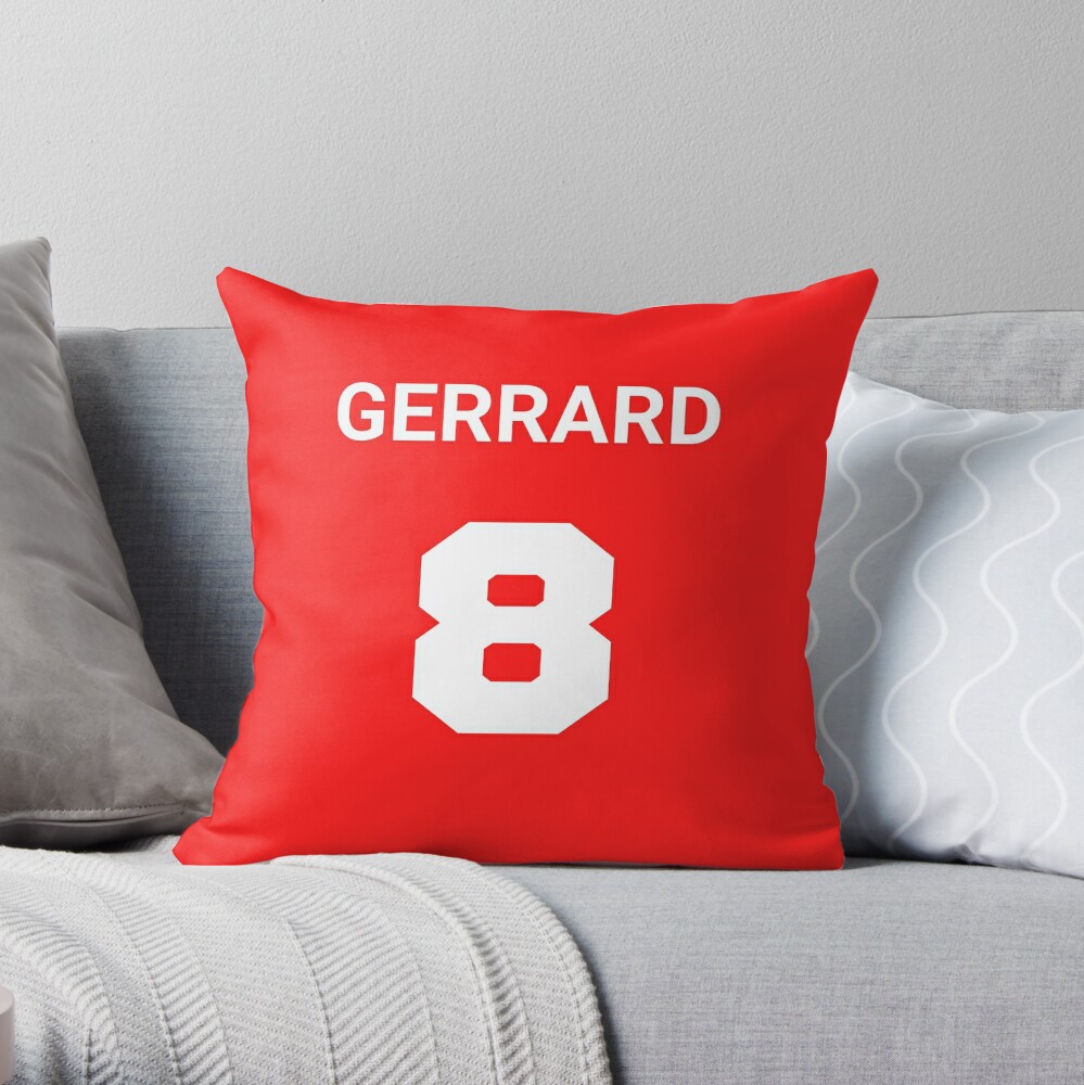 Gerrard Jersey - 8 Liverpool Shirt' Throw Pillow for Sale by ijdesigns