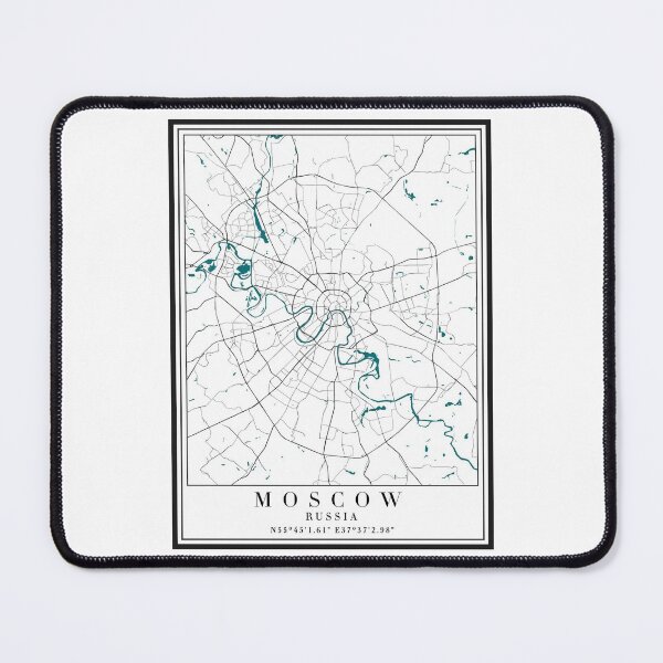 Item preview, Moscow City Map designed and sold by majesthetic.