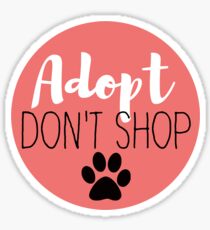 Pegatina Adopte No Comprar - Rojo