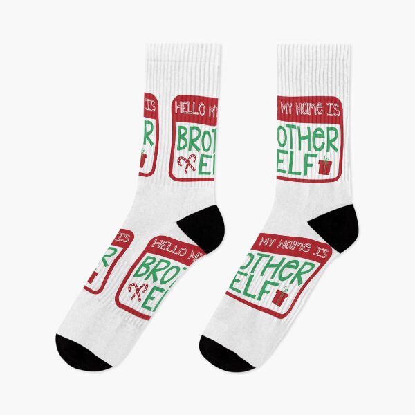 Item preview, Brother Elf Christmas Holiday Matching Family Name Tag  designed and sold by GRAPHICxBOMB.