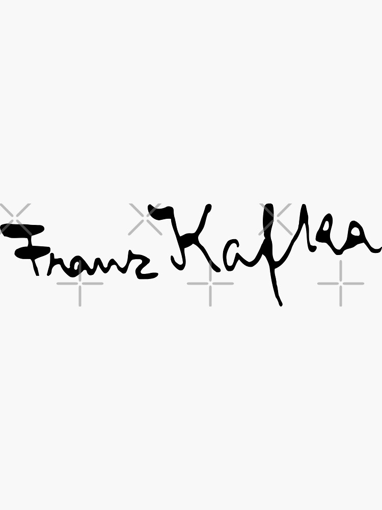 Franz Kafka Signature Sticker by Julio Benitez