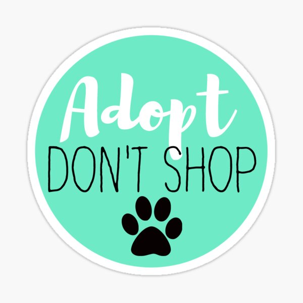Adopt Don't Shop - Turquoise Sticker