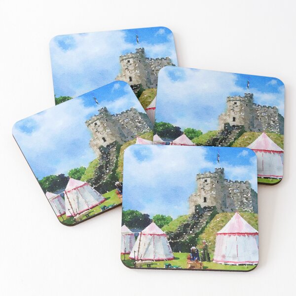 Item preview, Cardiff Castle Encampment Watercolor designed and sold by Douglas E. Welch Design and Photography.