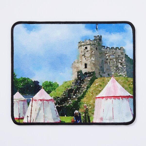 Item preview, Cardiff Castle Encampment Watercolor designed and sold by Douglas E. Welch Design and Photography.