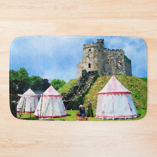 Item preview, Cardiff Castle Encampment Watercolor designed and sold by Douglas E. Welch Design and Photography.