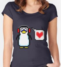 Valentine Penguin Women's Fitted Scoop T-Shirt