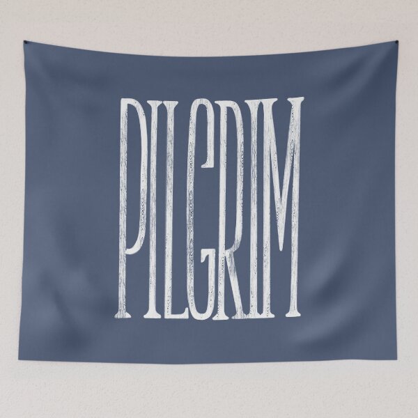 Item preview, Pilgrim - White on Blue designed and sold by Christine Philbrick.