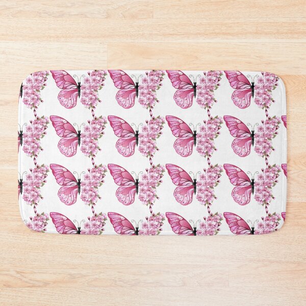 Item preview, custom pink butterfly face mask designed and sold by marmothel.
