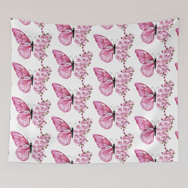 Item preview, custom pink butterfly face mask designed and sold by marmothel.