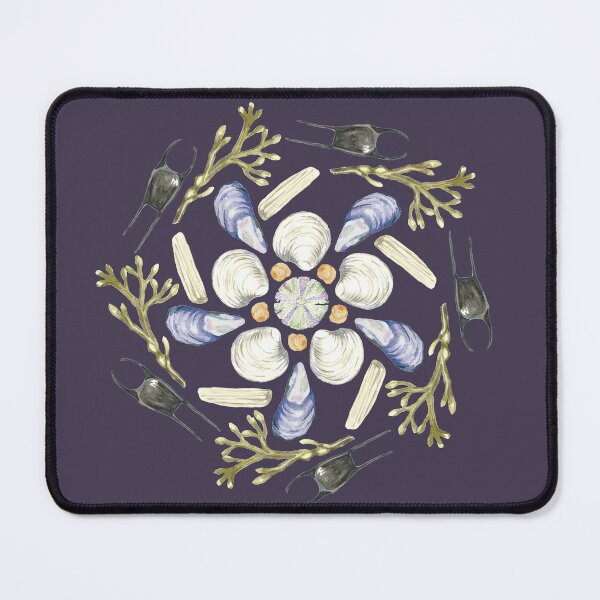 Item preview, L Tide Pool Beach Mandala 1 - Watercolor - Plum designed and sold by skidgelstudios.