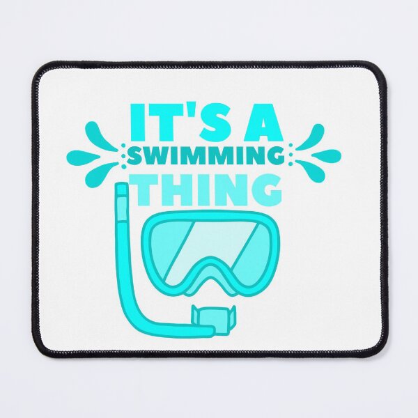 Item preview, TEAL GRAY STRIPES/IT'S A SWIMMING THING designed and sold by wildwhimsical.