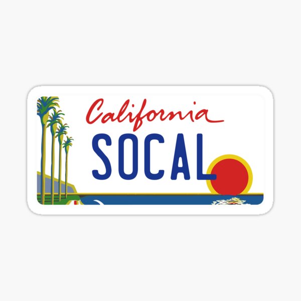 Item preview, California License Plate - Socal designed and sold by Avery Brown Design.