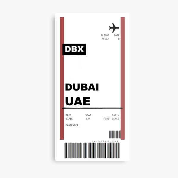 Aperçu de l'œuvre Carte d'embarquement de Dubaï créée et vendue par rozahad.